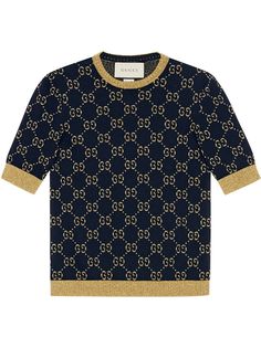 Gucci топ с люрексом GG