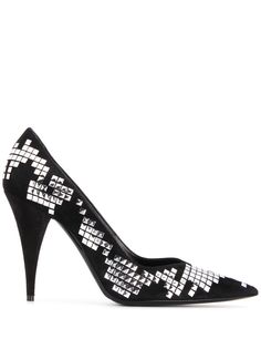 Saint Laurent туфли-лодочки Kiki 100 с заклепками