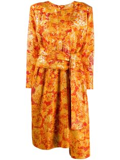 Yves Saint Laurent Pre-Owned платье с цветочным принтом