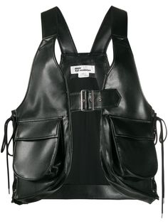 Comme Des Garçons Noir Kei Ninomiya жилет из искусственной кожи