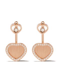 Chopard золотые серьги Happy Hearts с бриллиантами