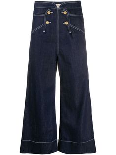 Temperley London укороченные джинсы Fontana с завышенной талией