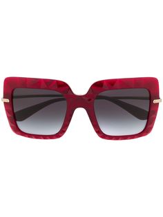 Dolce & Gabbana Eyewear солнцезащитные очки в массивной квадратной оправе