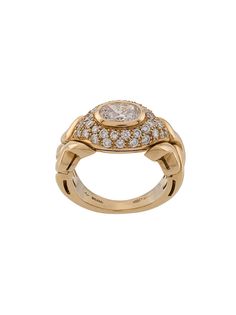 Bulgari Pre-Owned золотое кольцо с бриллиантами