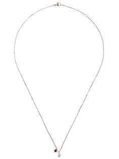 Raphaele Canot 18kt white gold Set Free diamond and ruby necklace