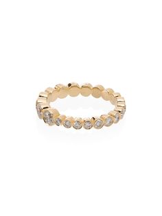 Sophie Bille Brahe золотое кольцо Croissant с бриллиантами