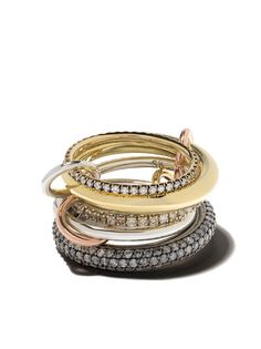 Spinelli Kilcollin кольцо Nexus из золота и серебра с бриллиантами