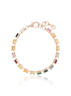 SHAY rainbow gem 18K gold bracelet