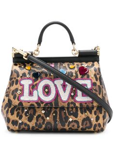 Dolce & Gabbana сумка с леопардовым принтом Sicily