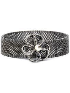 Chanel Pre-Owned ремень Camelia 2005-го года с кристаллами
