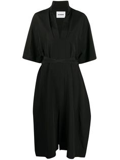Jil Sander платье-рубашка с завязками на талии
