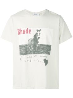 Rhude футболка с графичным принтом