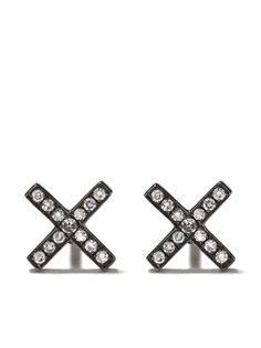 Ef Collection золотые серьги-гвоздики с бриллиантами