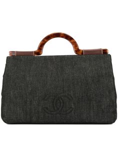 Chanel Pre-Owned джинсовая сумка с логотипом CC