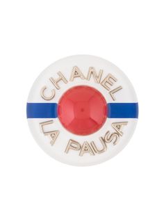 Chanel Pre-Owned брошь La Pausa с логотипом CC