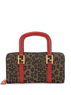 Fendi Pre-Owned сумка-тоут с леопардовым принтом