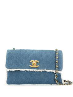 Chanel Pre-Owned джинсовая сумка на плечо с бахромой