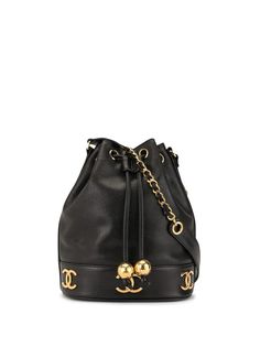 Chanel Pre-Owned сумка на плечо с кулиской и логотипом CC