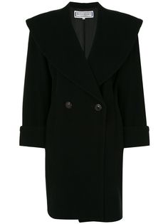 Yves Saint Laurent Pre-Owned двубортное пальто средней длины