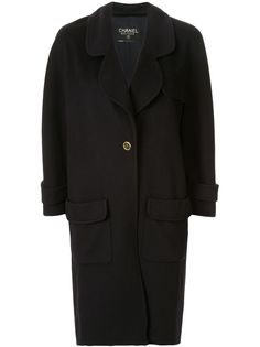 Chanel Pre-Owned кашемировое пальто длины миди