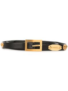 Chanel Pre-Owned ремень с металлическим логотипом