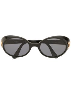 Chanel Pre-Owned солнцезащитные очки в оправе кошачий глаз с логотипом CC