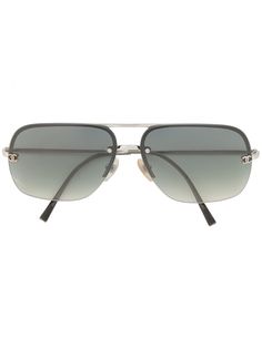 Chanel Pre-Owned солнцезащитные очки-авиаторы с эффектом градиента и логотипом CC