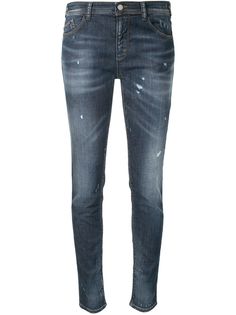 Emporio Armani джинсы скинни с эффектом потертости