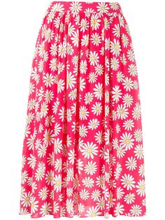 Moschino плиссированная юбка с принтом