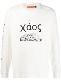 Vyner Articles футболка с принтом Xaos и длинными рукавами