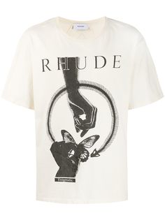 Rhude футболка Passing Butterfly с логотипом