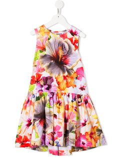 Molo Kids расклешенное платье с цветочным принтом