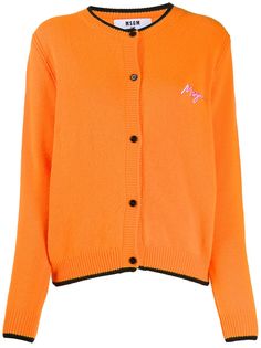 MSGM кардиган с вышитым логотипом