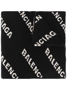 Balenciaga шарф с жаккардовым логотипом