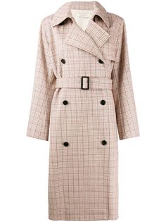 Nina Ricci двубортное пальто в клетку