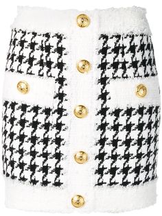 Balmain твидовая юбка мини
