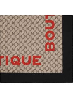 Gucci платок с монограммой и принтом Boutique
