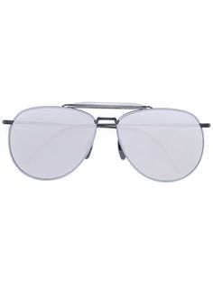 Thom Browne Eyewear солнцезащитные очки-авиаторы с зеркальными линзами