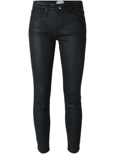 Current/Elliott вощеные джинсы кроя скинни
