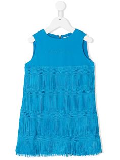 Alberta Ferretti Kids платье мини с бахромой