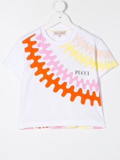 Emilio Pucci Junior футболка с абстрактным принтом и короткими рукавами