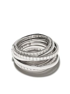 De Grisogono многослойное кольцо из белого золота с бриллиантами