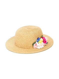 Lapin House соломенная шляпа с цветочным декором
