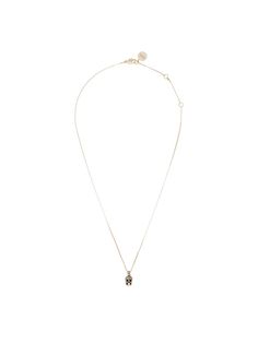 Alexander McQueen колье с кристаллами и декором Skull