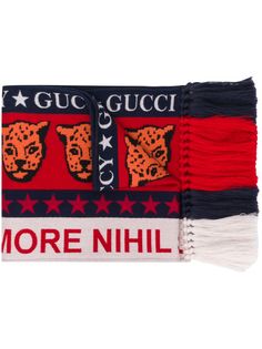 Gucci шарф с изображением леопардов