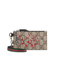 Gucci картхолдер с принтом Kingsnake и узором GG Supreme