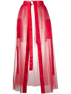 Loulou полупрозрачная юбка с разрезом спереди