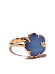 Pasquale Bruni "золотое кольцо Petit Jolie с бриллиантами, агатами и лазуритом"