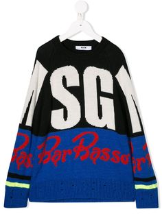 Msgm Kids джемпер с контрастным логотипом