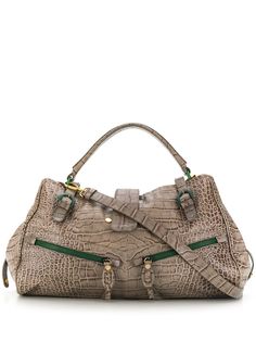 Moschino Pre-Owned сумка-тоут 2000-х годов с тиснением под кожу крокодила